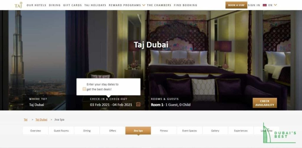 Jiva Spa's Homepage