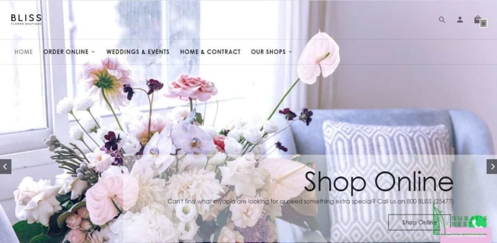 Bliss Flower Boutique's Homepage