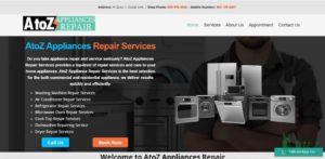 A to Z Appliance Repair's Homepage