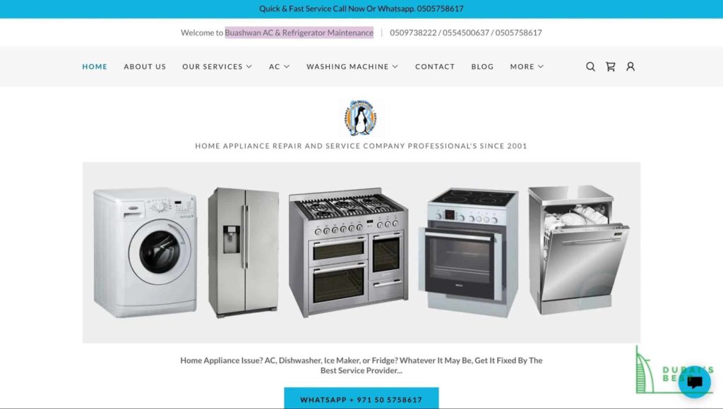 Buashwan AC & Refrigerator Maintenance's Homepage