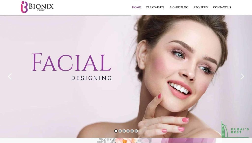 Bionix Clinic's Homepage