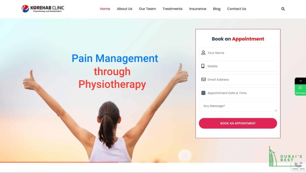 Korehab Clinic's Homepage