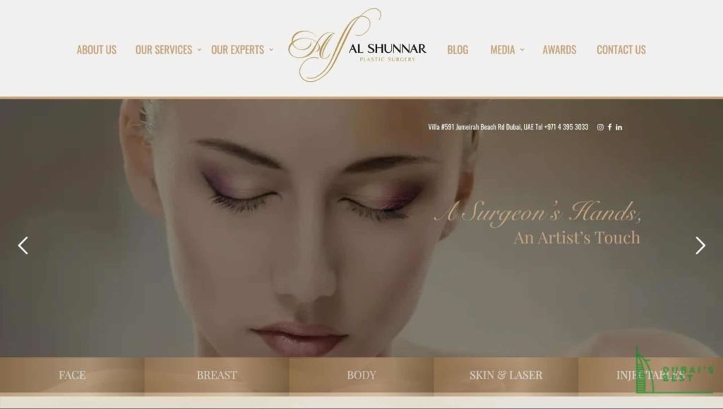 Al Shunnar Plastic Surgery's Homepage
