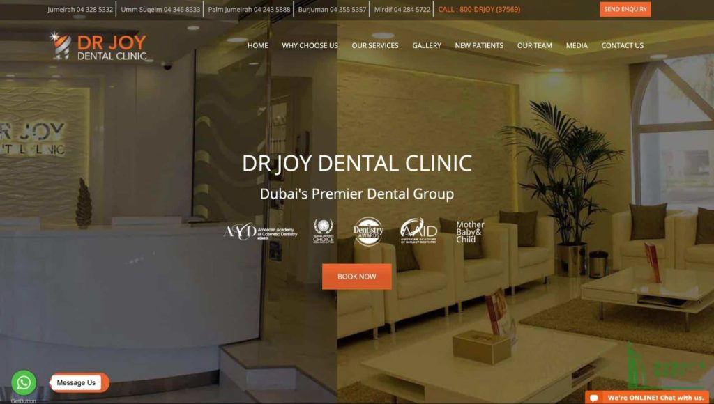 Dr Joy Dental Clinic's Homepage