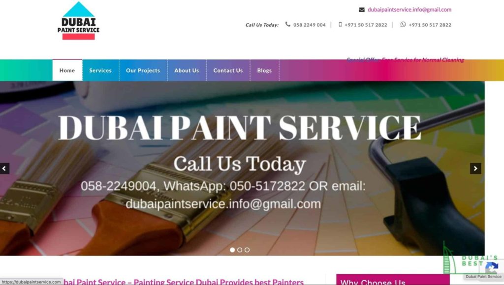 Dubai Paint Service's Homepage