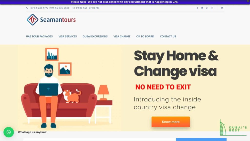 Seaman Tours' Homepage