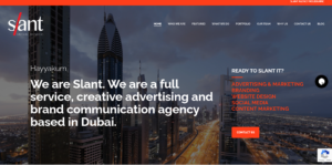 Slant Agency Dubai Homepage