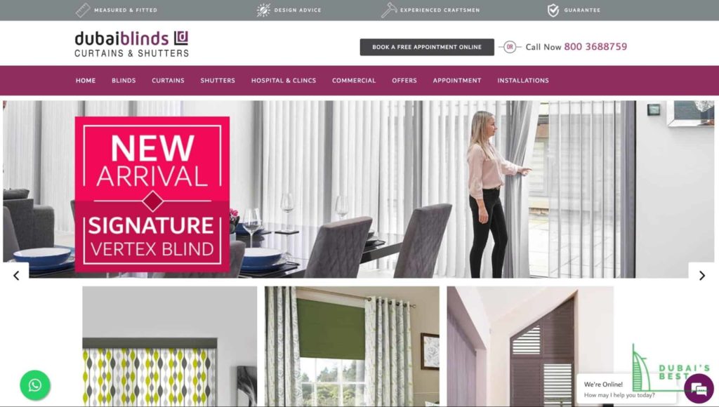 Dubai Blinds' Homepage