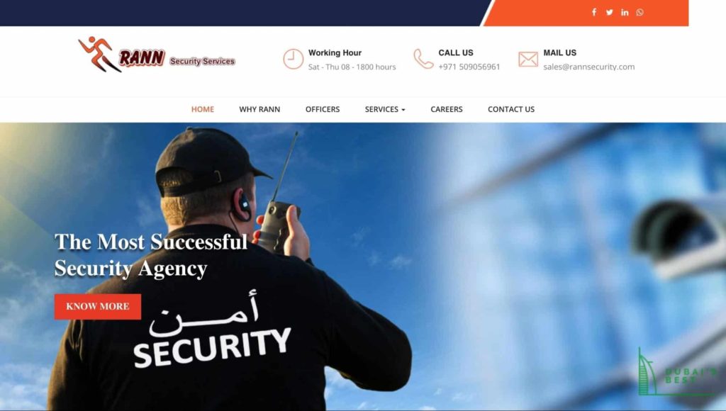 RANN Security Services' Homepage