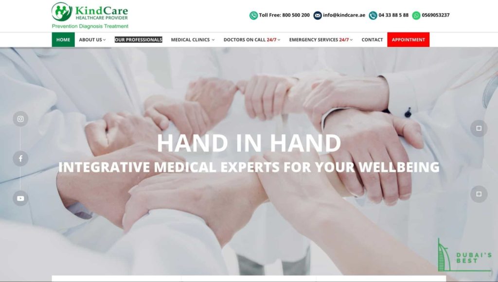 KindCare Medical Center's Homepage