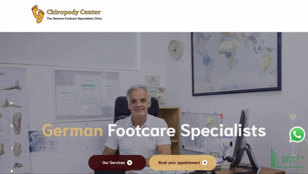 Chiropody Center Dubai's Homepage