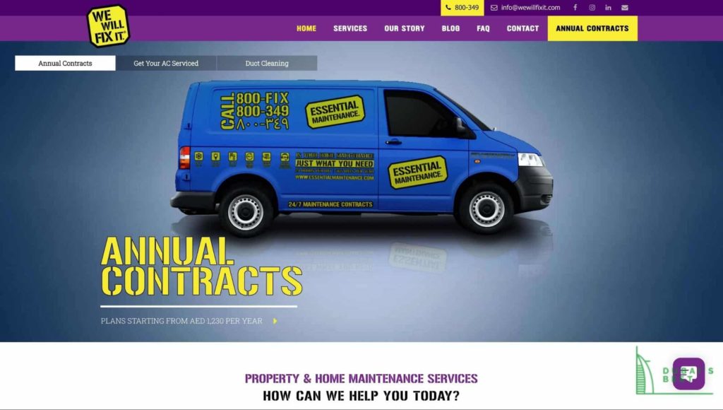 We Will Fix It's Homepage