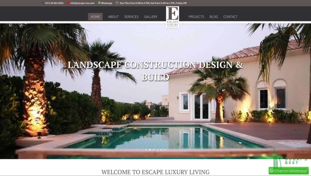 Escape Luxury's Homepage