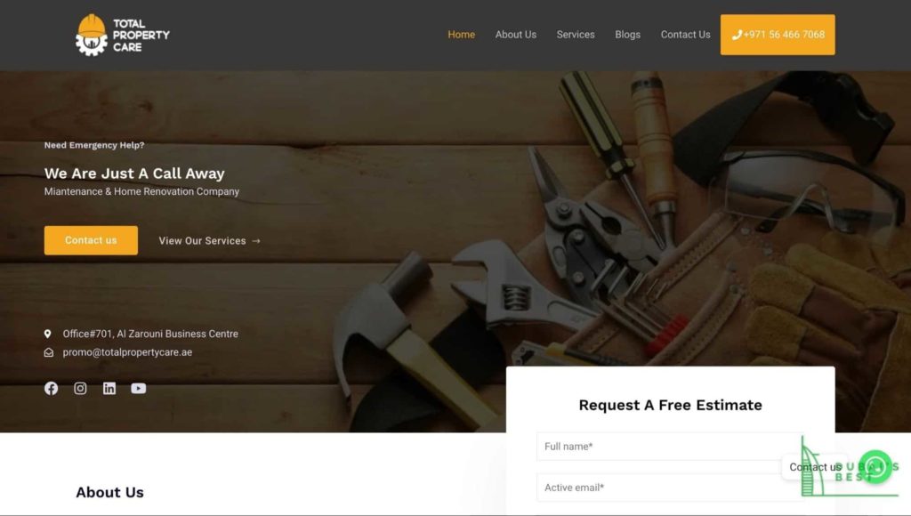 Total Property Care's Homepage