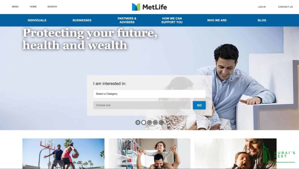 MetLife's Homepage