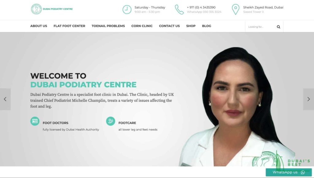 Dubai Podiatry Centre's Homepage