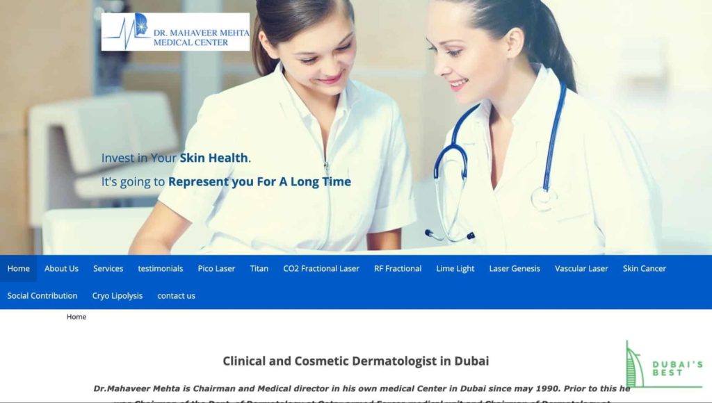 Dr Mahaveer Mehta Medical Center's Homepage