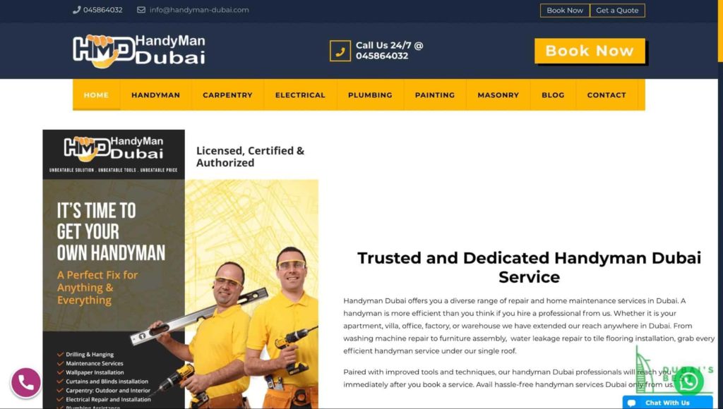 HandyMan Dubai's Homepage
