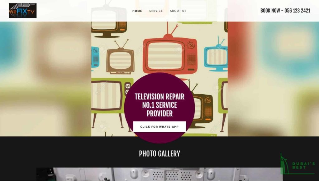 We Fix TV's Homepage