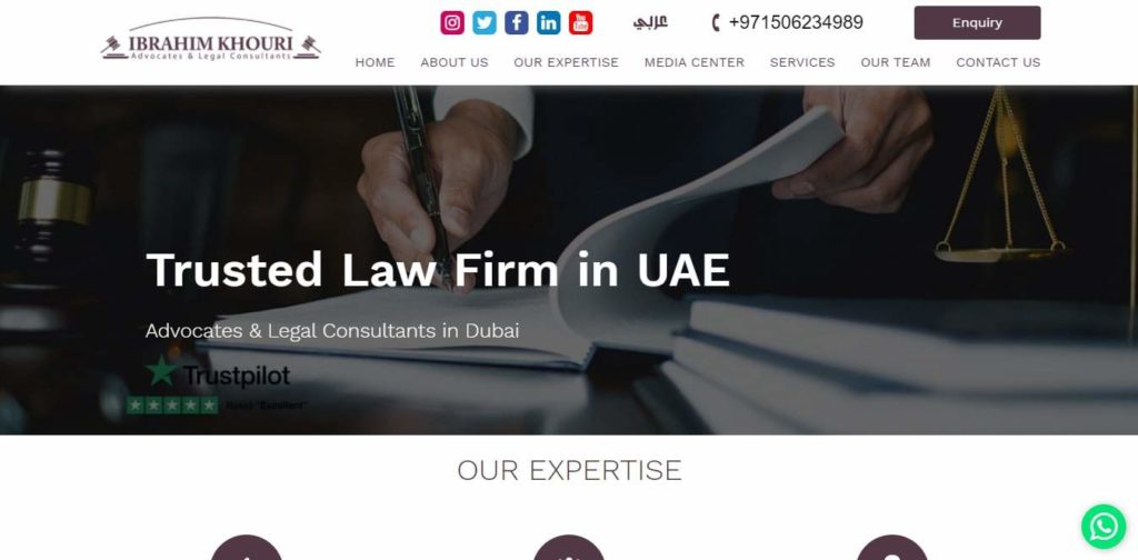 Ibrahim Khouri Advocates & Legal Consultants' Homepage