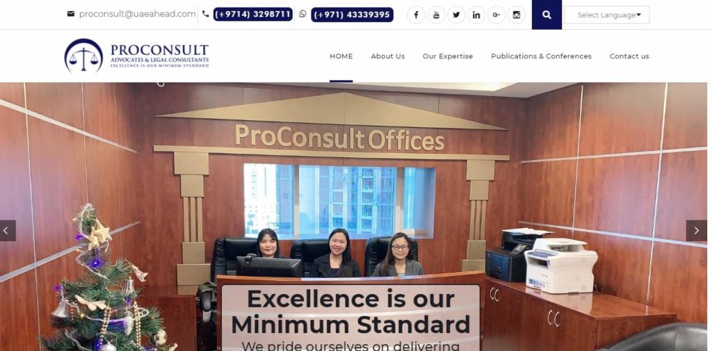 ProConsult Advocates & Legal Consultants' Homepage