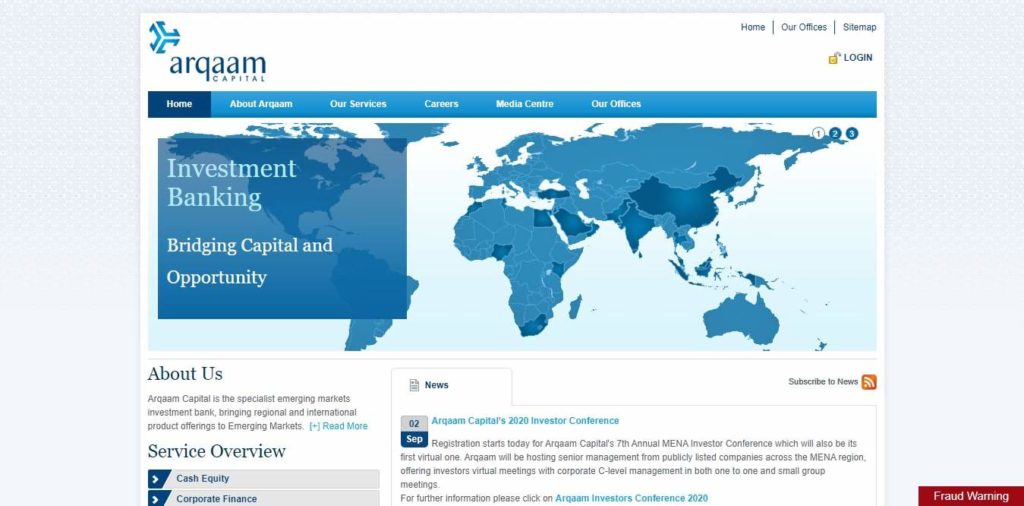 Arqaam Capital's Homepage