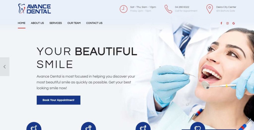 Avance Dental's Homepage
