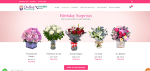 Online Flowershop Homepage