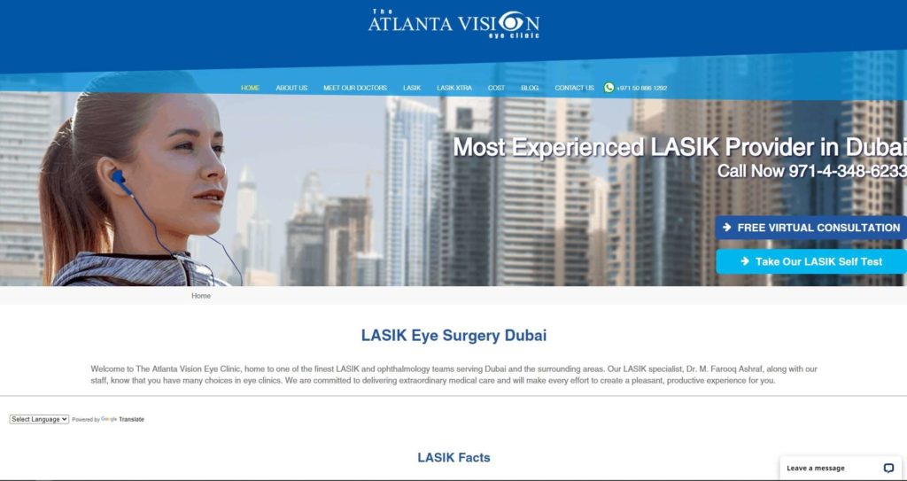 Atlanta Vision Eye Clinic's Homepage