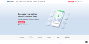 NordVPN's Homepage