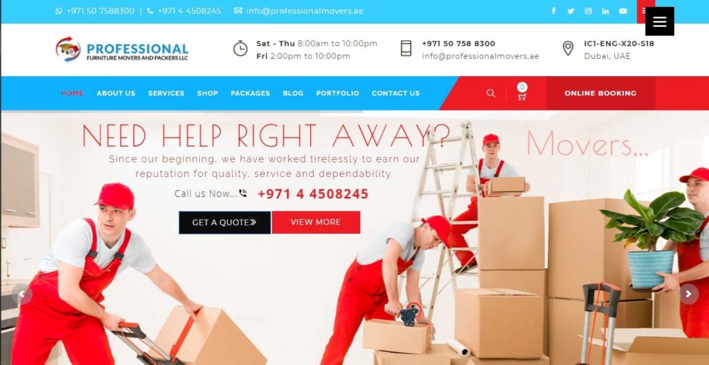 Professional Furniture Movers and Packers' Homepage