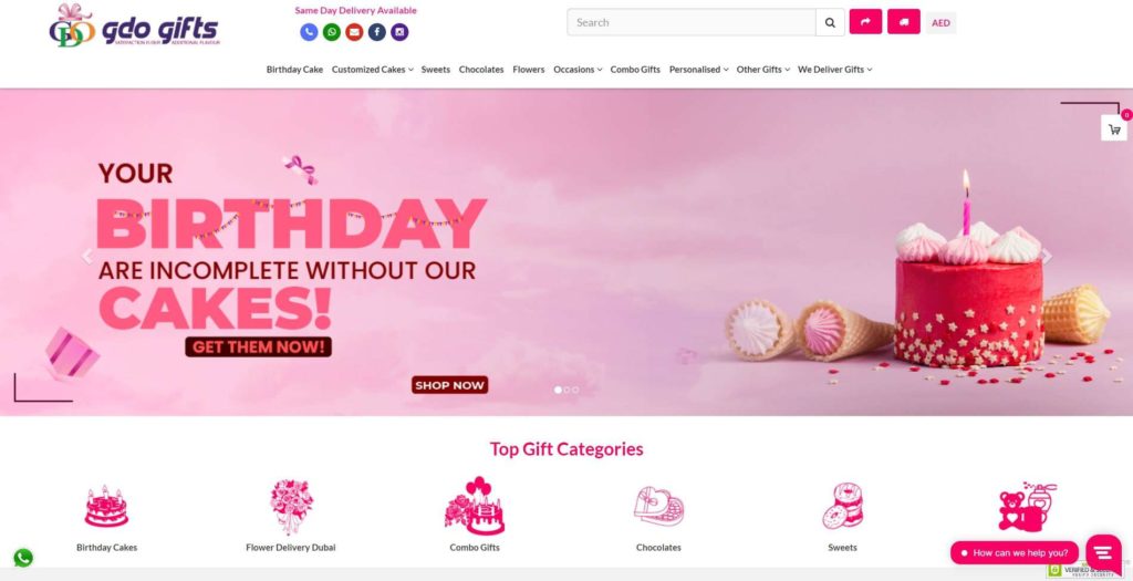 Gift Dubai's Homepage