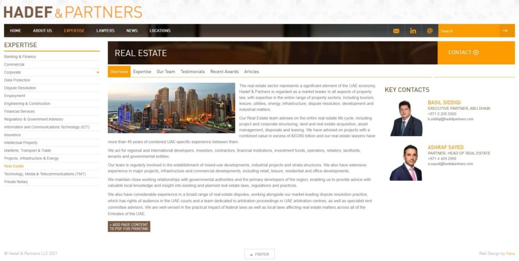 Hadef & Partners' Homepage