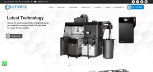 Ultratec 3D Printing Solutions' Homepage