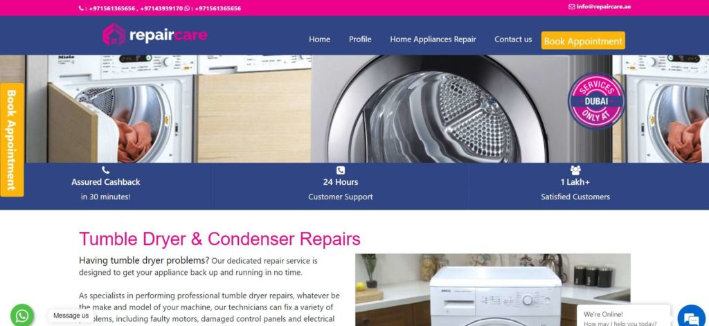 Repair Care's Homepage