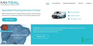 Mistral Cleaning Services' Homepage