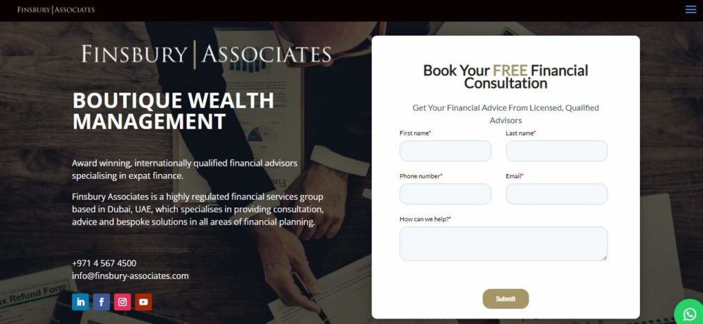 Finsbury Associates' Homepage