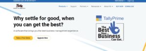 Tally ERP 9's Homepage