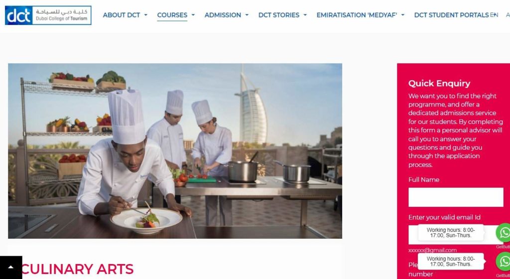 Dubai College of Tourism (DCT) 's Homepage