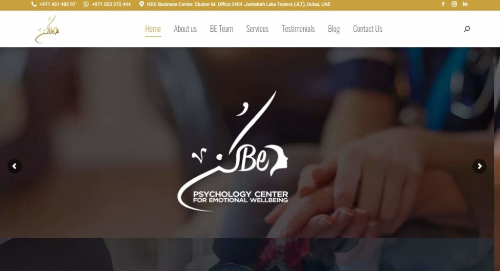 BE Center Psychology for Emotional Wellbeing's Homepage