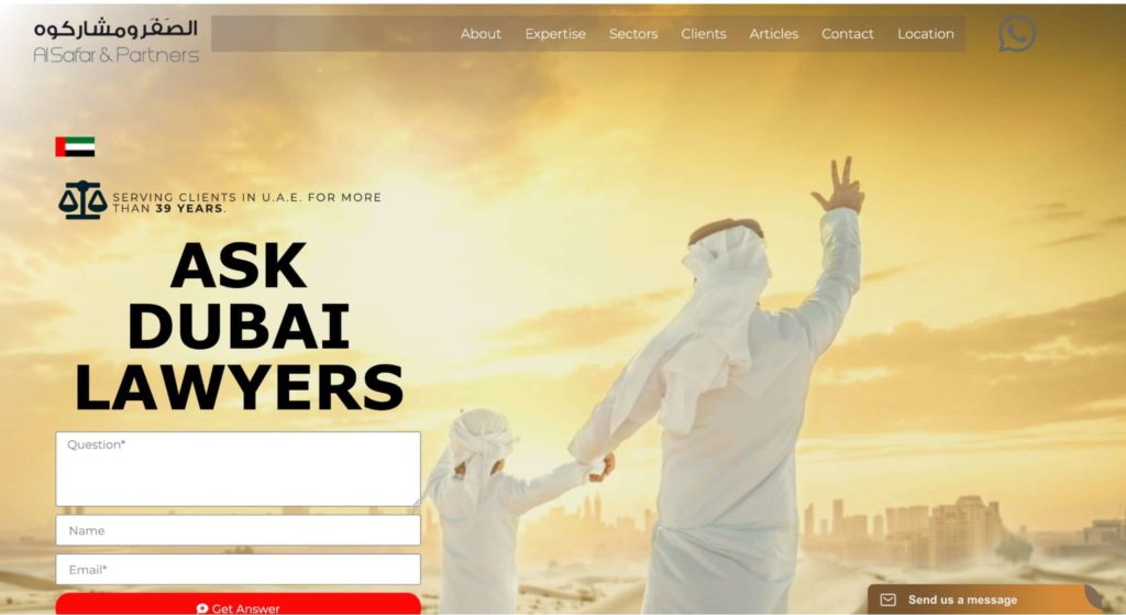 Al Safar & Partners Advocates and Legal Consultants' Homepage