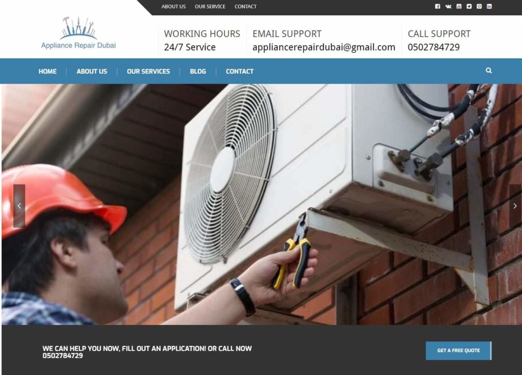 Appliance Repair Dubai's Homepage