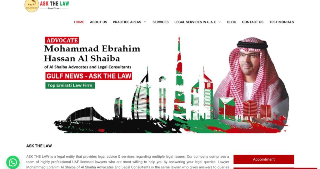 Ask The Law Lawfirm's Homepage