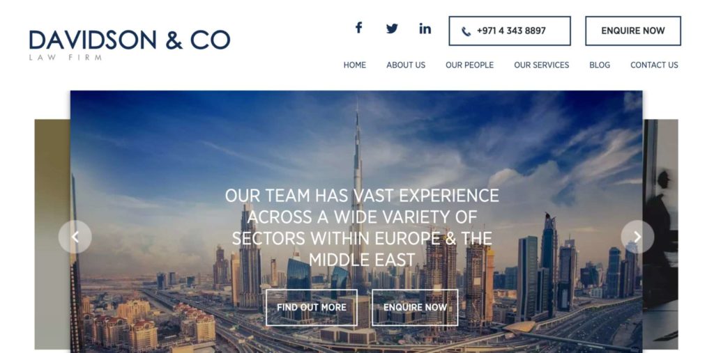Davidson & Co Law Firm's Homepage