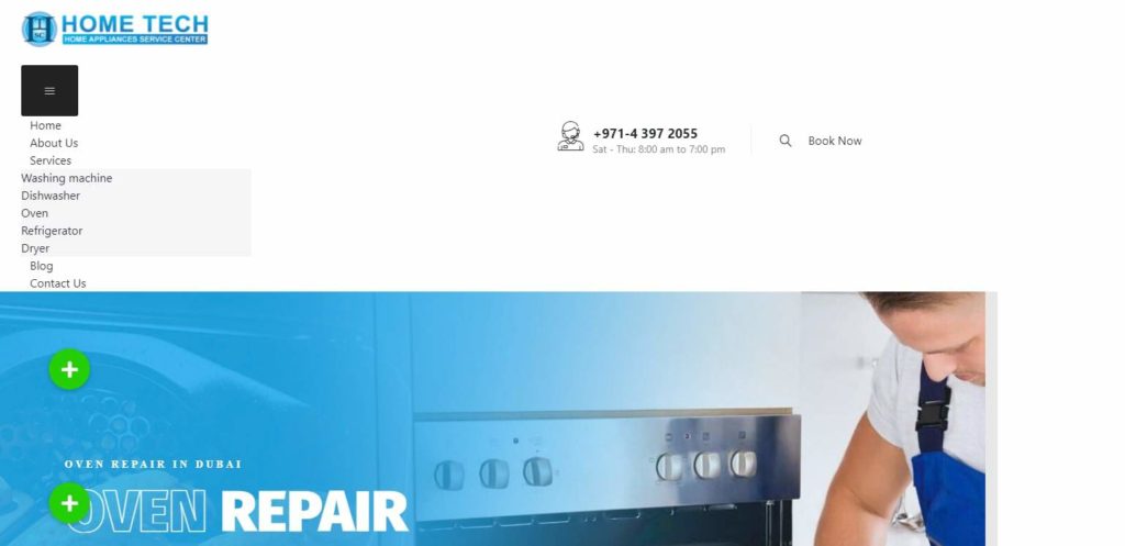 Hometech Home Appliances Service Center's Homepage