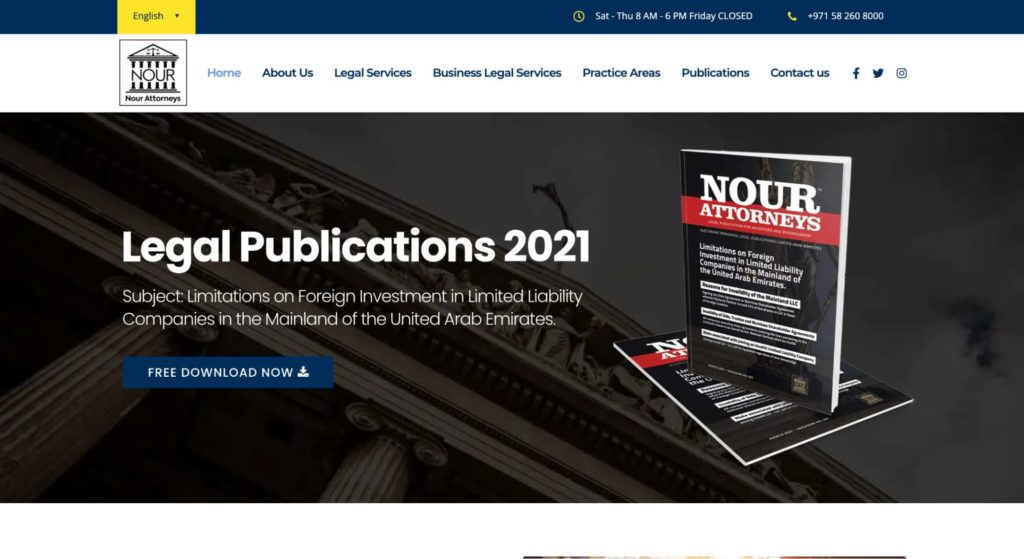 Nour Attorneys and Legal Consultants' Homepage