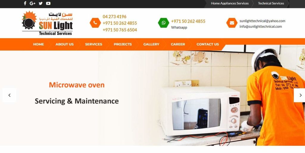 Sun Light Home Appliances' Homepage