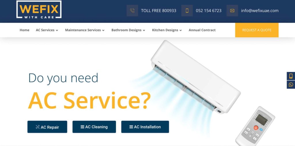 We Fix UAE's Homepage