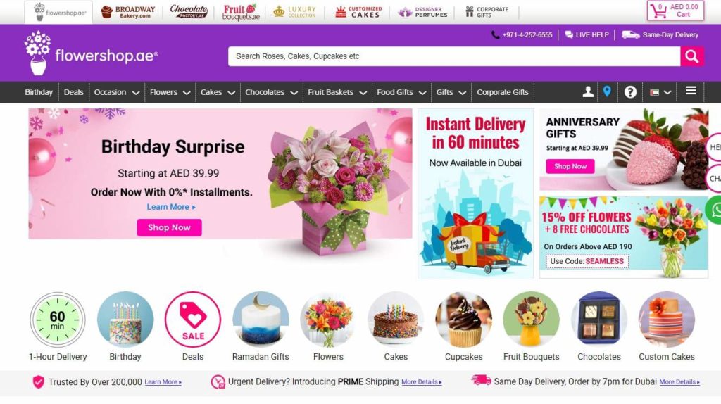 1. Flowershop.ae's Homepage