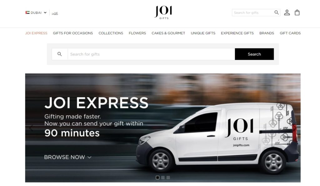 5. Joi Gifts's Homapge